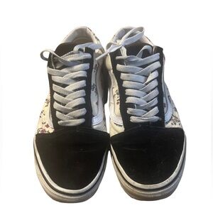 Vans Old Skool "Ditsy Floral Asphaltgold" Black / Cream Women's size 9